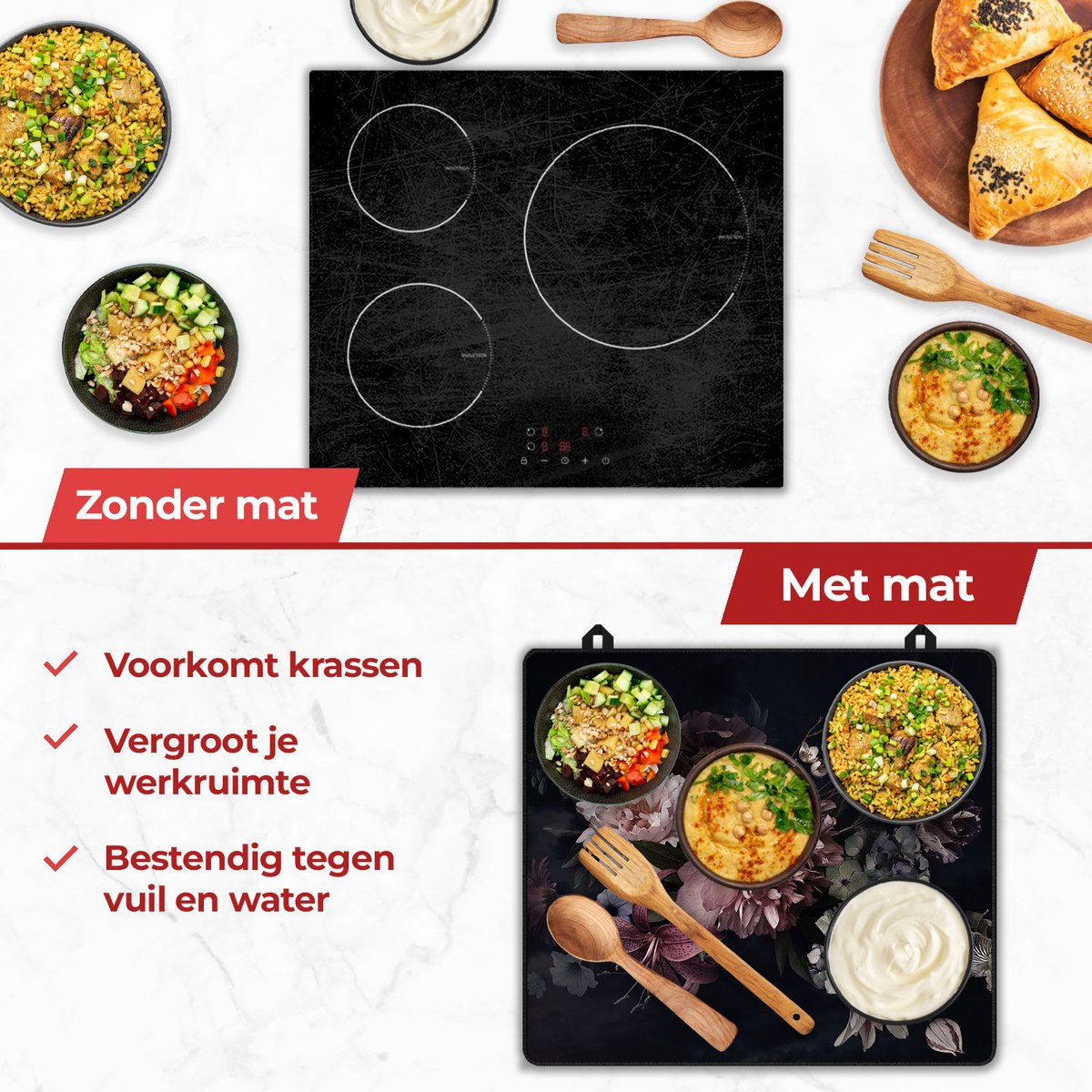 Voordelen van een inductie mat vintage bloemen