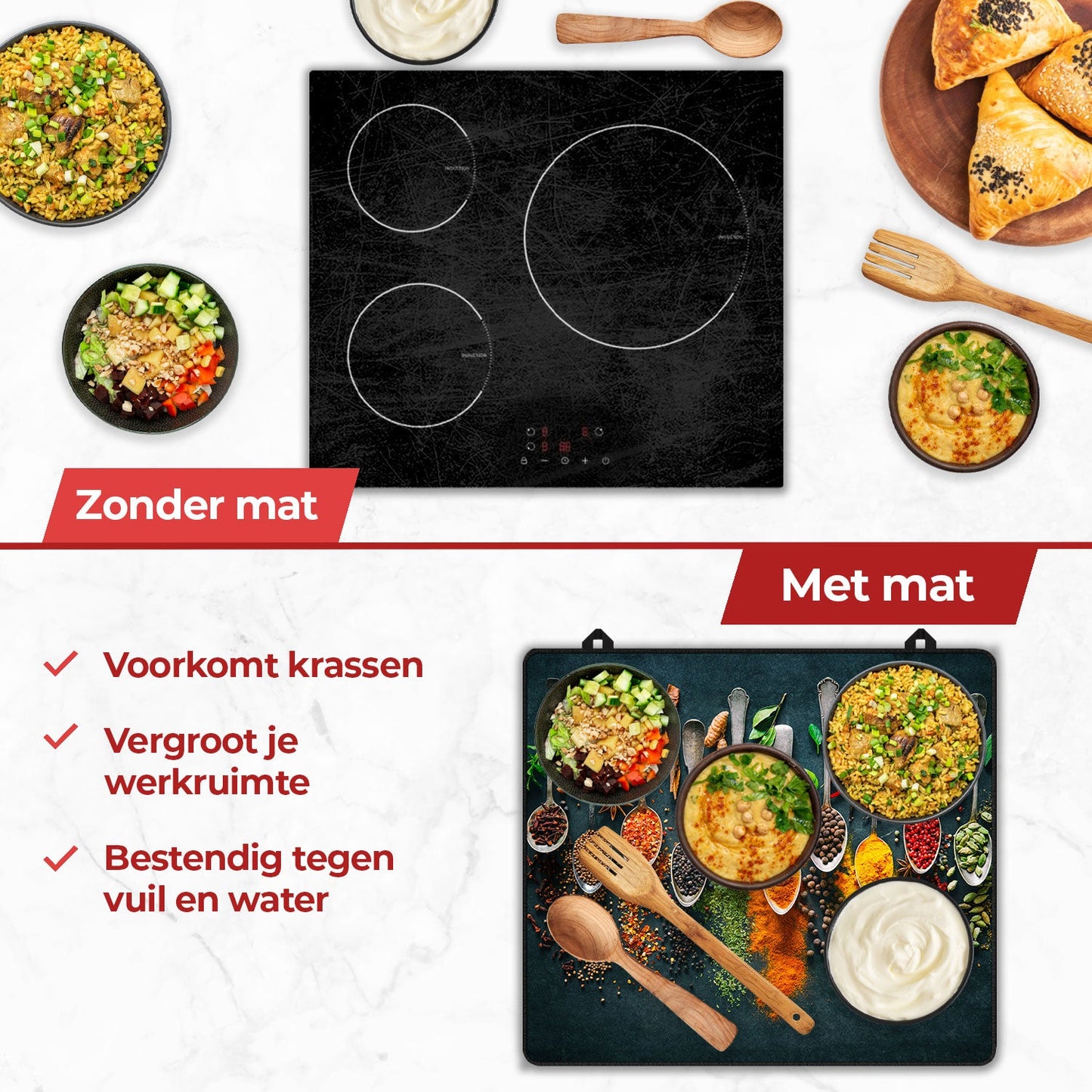 Voordelen van een inductie mat kruiden en specerijen lepels