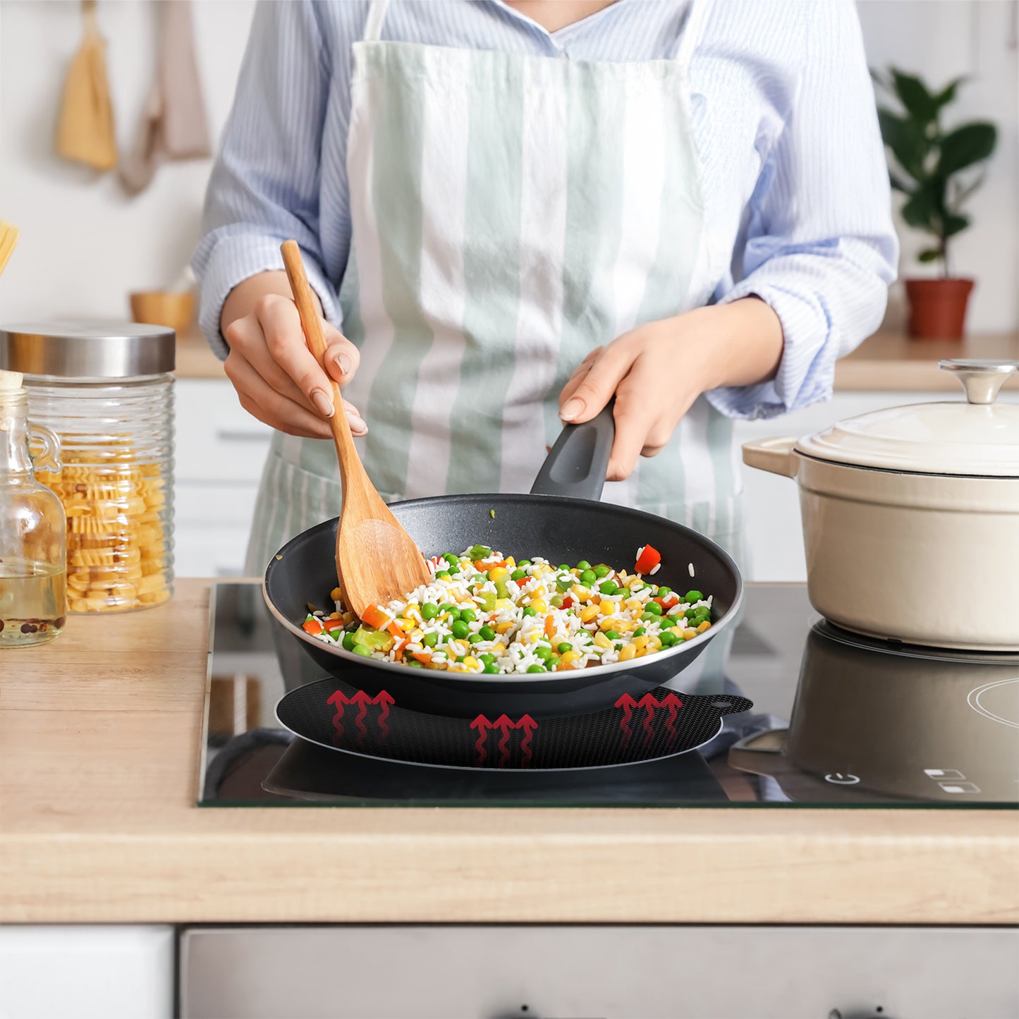 Tapis de cuisson induction - résistant à la chaleur jusqu’à 240 °C